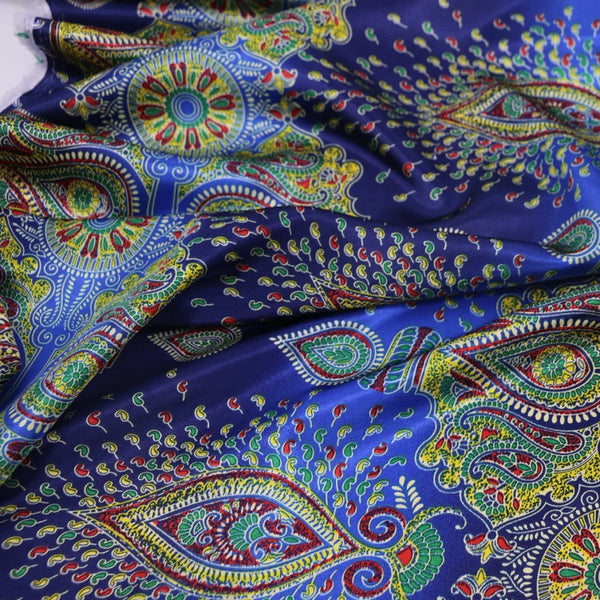 Soft Charmeuse Paisley Satin Fabric