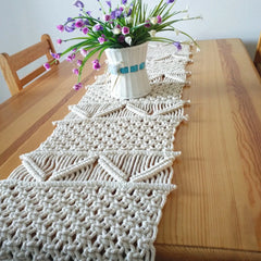 Macrame Table Runner with Tassels