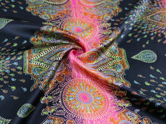 Soft Charmeuse Paisley Satin Fabric