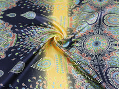 Soft Charmeuse Paisley Satin Fabric