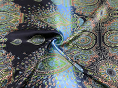 Soft Charmeuse Paisley Satin Fabric