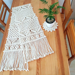 Macrame Table Runner with Tassels