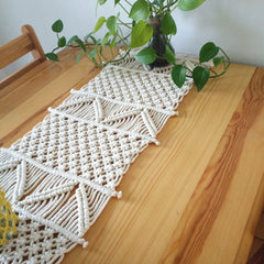 Macrame Table Runner with Tassels