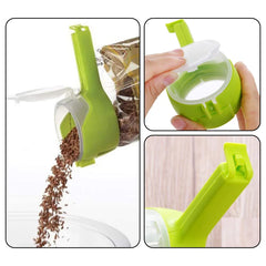 Food Storage Clip with Pour Spout – Resealable Bag Clip for Kitchen Organization