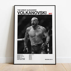 Black & White UFC Poster – Canvas Wall Art for Gym or Home Decor