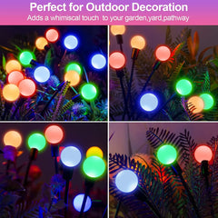 12-Pack Solar Firefly Lights – Waterproof Starburst Garden & Pathway Lamps