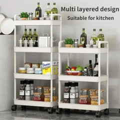 Mobile Storage Cart – Multifunctional Organizer Rack with Wheels