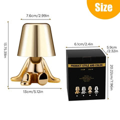 Thinker Golden Man Statue LED Table Lamp