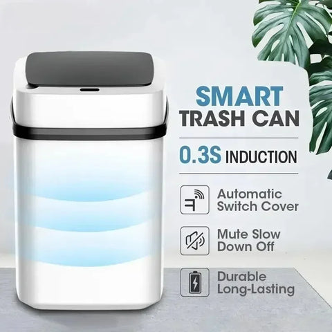 13L Smart Touch Trash Can – Kitchen & Bathroom Use