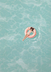 Summer Pool Party Wall Art – Nordic Canvas Print for Living Room Decor