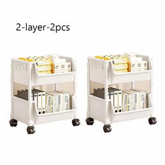 Trolley Bookshelf Kitchen Storage Rack Kitchen Corner Narrow Slit Storage Cabinet Bathroom Living Room Home Organizer