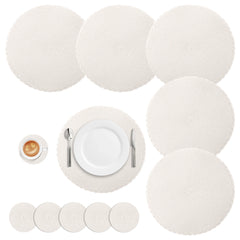 Round Braided Placemats Set of 6