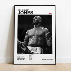 Black & White UFC Poster – Canvas Wall Art for Gym or Home Decor