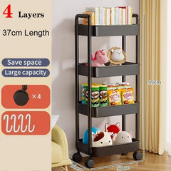 Mobile Storage Cart – Multifunctional Organizer Rack with Wheels