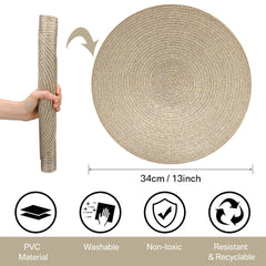 Round Braided Placemats Set of 6