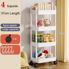 Mobile Storage Cart – Multifunctional Organizer Rack with Wheels