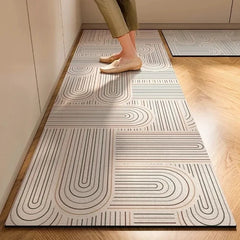 Japanese-Style Diatomite Kitchen Mat – Super Absorbent & Anti-Slip Soft Floor Rug