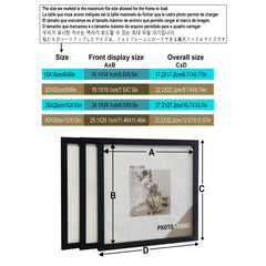 3Pcs Wooden Square Photo Frames for Wall & Desk