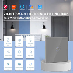 BSEED Smart Zigbee 1/2/3 Gang Touch Light Switch