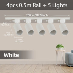 Full Set LED Track Light – GU10 Spotlight Ceiling Rail System