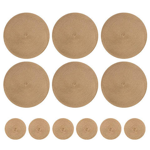 Round Braided Placemats Set of 6