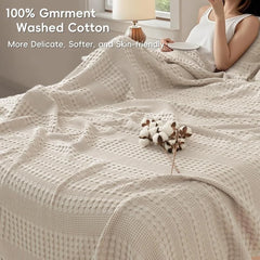 100% Cotton Waffle Weave Blanket
