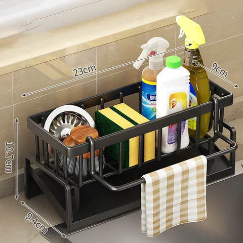 Multifunctional Sink Sponge Rack – Kitchen Organizer & Drainer