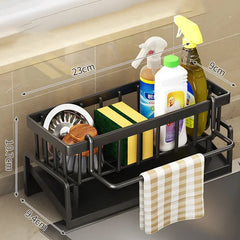 Multifunctional Sink Sponge Rack – Kitchen Organizer & Drainer