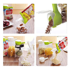 Food Storage Clip with Pour Spout – Resealable Bag Clip for Kitchen Organization
