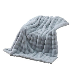 200cm Winter Throw Blanket – Thickened Plush Bubble Design