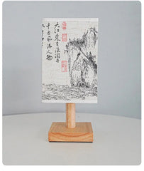Chinese Style LED Table Lamp – Dimmable Night Light with Fabric Lampshade