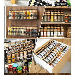 12 pcs Glass Spice Jars with Bamboo Lids