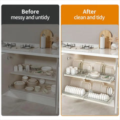 Pull-Out Cabinet Organizer with Adhesive Nano Film