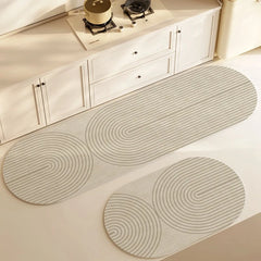 Super Absorbent Diatomite Kitchen Mat – Long Anti-Slip Washable Floor Rug