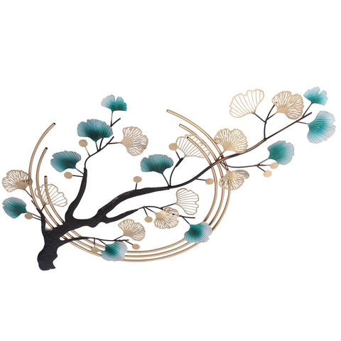 Tree Leaf Metal Wall Art – Modern 3D Ginkgo Nature Decor