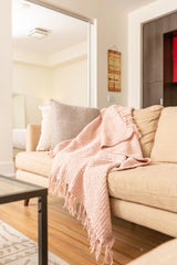 Chenille Basket Weave Throw Blanket – Steel Grey Polyester