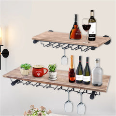 Wine Rack Wall Mount – 24/36 Inch Cabinet Kitchen Bar Wine Glass Holder