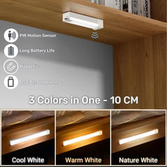 Rechargeable Motion Sensor LED Cabinet Light – Portable Induction Bar Lamp