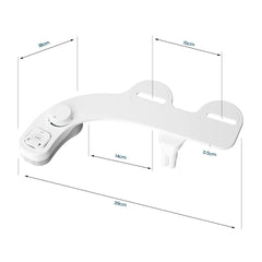 SAMODRA Non-Electric Bidet – Dual Nozzle Toilet Seat Attachment