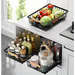 Pull-Out Cabinet Organizer with Metal Slide