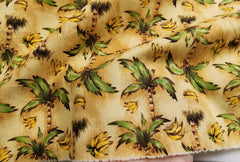 Music Note Print Cotton Fabric