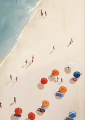 Summer Pool Party Wall Art – Nordic Canvas Print for Living Room Decor