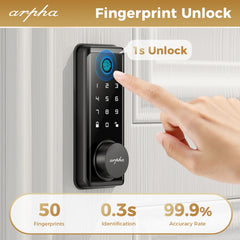 Arpha Smart Lock D601 – Fingerprint Keyless Deadbolt, Waterproof