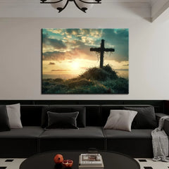 Sunrise Canvas Art Print – Modern Wall Decor with Pine Frame