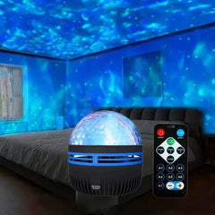 USB LED Starry Sky Projector Lamp – RGB Aurora Light with Remote Control