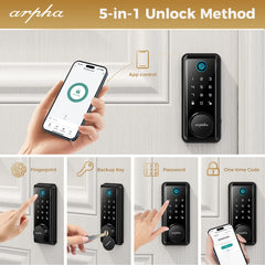 Arpha Smart Lock D601 – Fingerprint Keyless Deadbolt, Waterproof