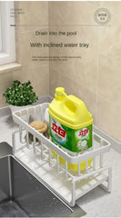 Multifunctional Sink Sponge Rack – Kitchen Organizer & Drainer