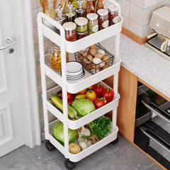 Mobile Storage Cart – Multifunctional Organizer Rack with Wheels