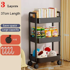 Mobile Storage Cart – Multifunctional Organizer Rack with Wheels
