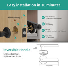 Viladepot Smart Lock Fingerprint Door Lock App Remote Control Passcode Unlock Electronic Touchscreen Keypad